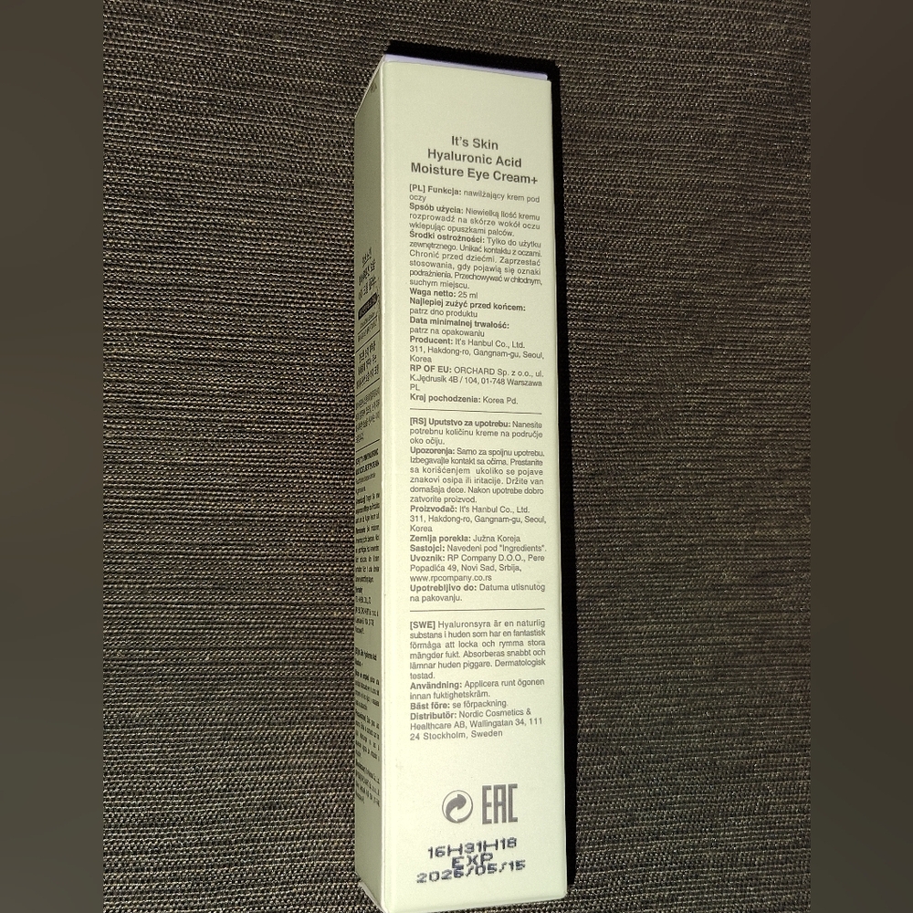 It's Skin Hyaluronic Acid Moisture Eye Cream, 0.84oz ~NEW ~ Anti-Aging Eye Cream - Picture 4 of 6